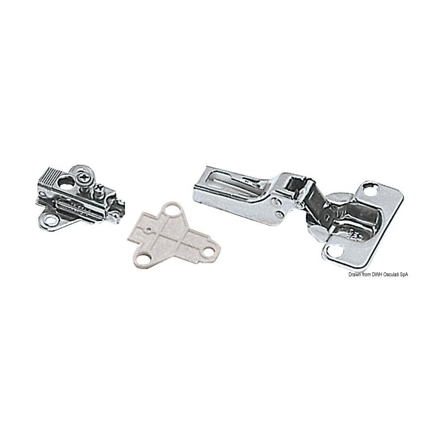 Charnière à ressort pour portes SUGATSUNE Variante ou Accessoires Réduit:ressort 5-9 mm 94x54 mm *38.525.42*