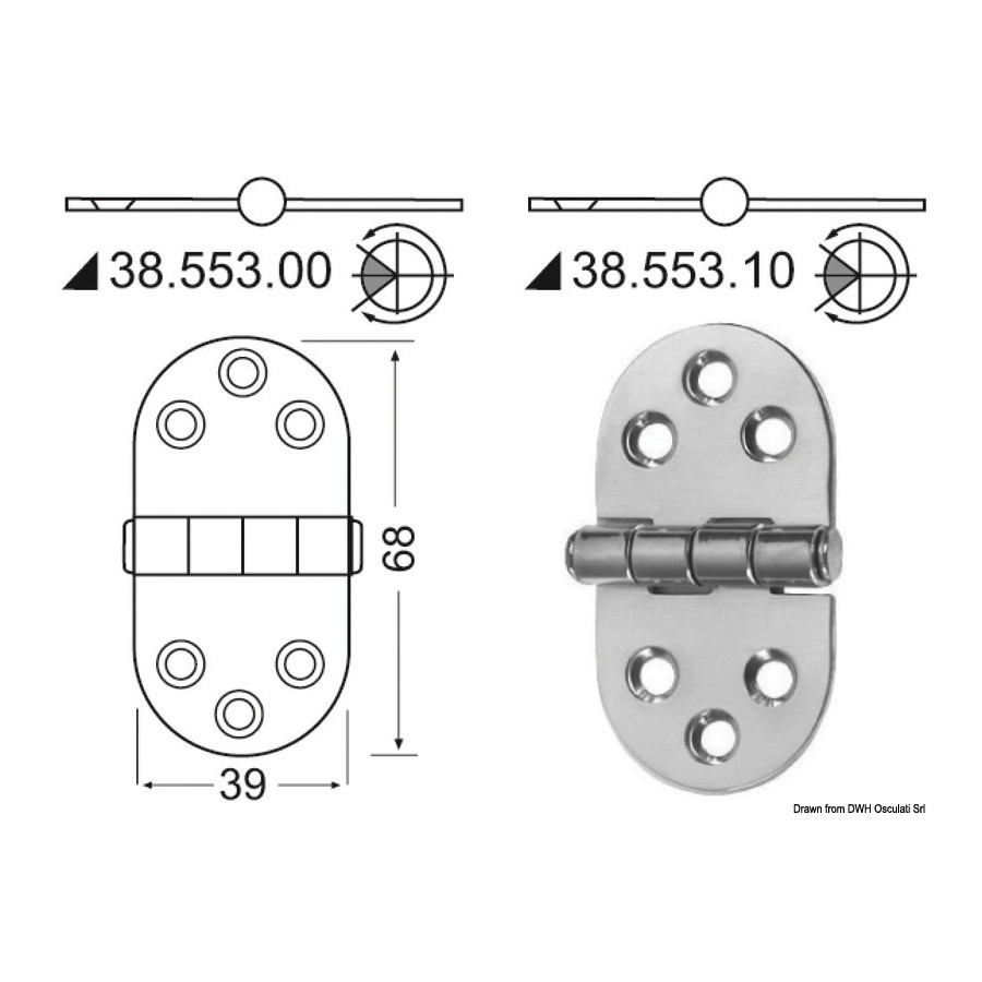 Charnières 2 mm 