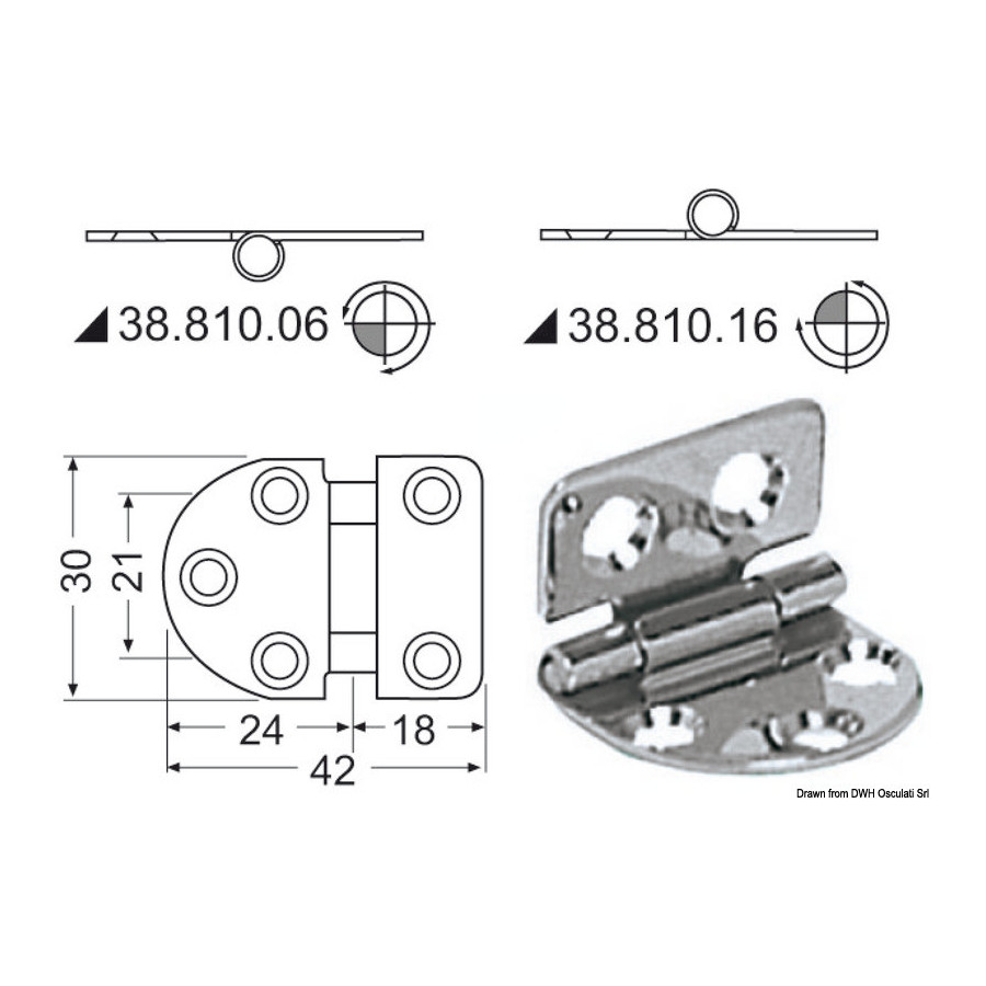 Charnières 2 mm 