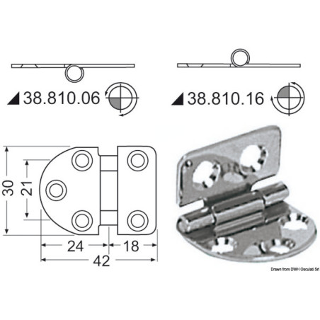 Charnières 2 mm
