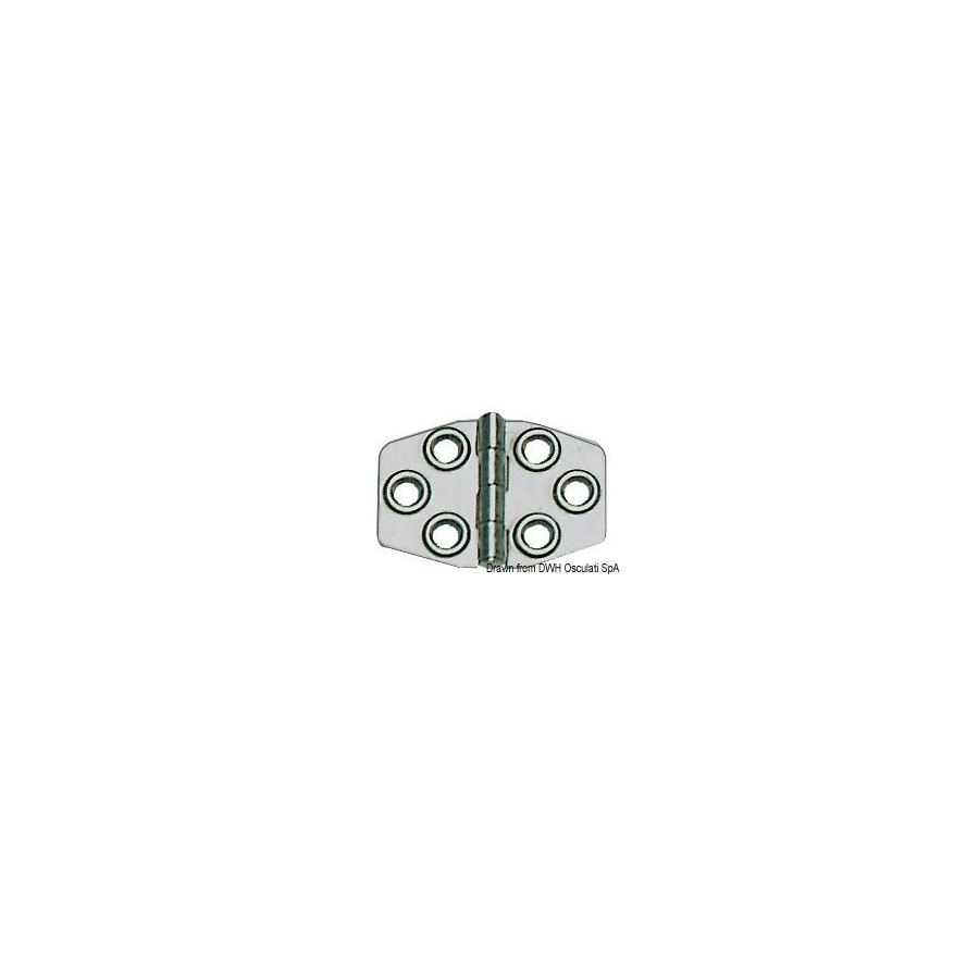 Charnières 1,5 mm Variante ou Accessoires Réduit:poli  68x46 mm *38.829.00* Qté : 4