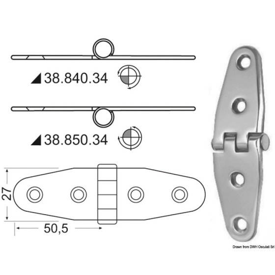 Charnières 2 mm 