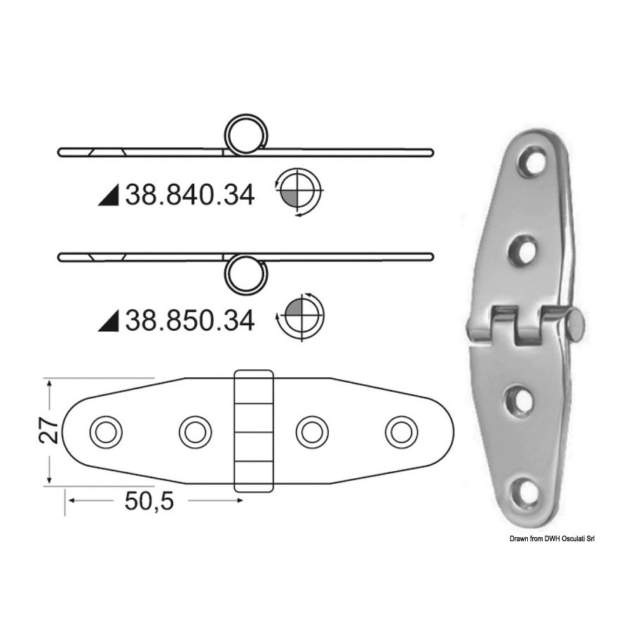 Charnières 2 mm 