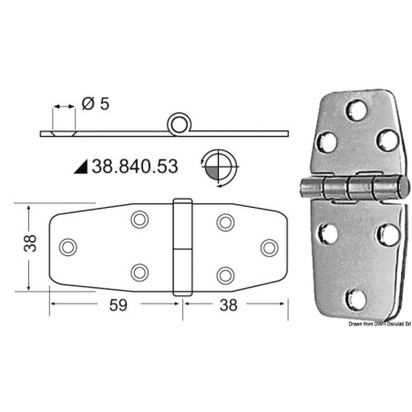 Charnières 2,5 mm