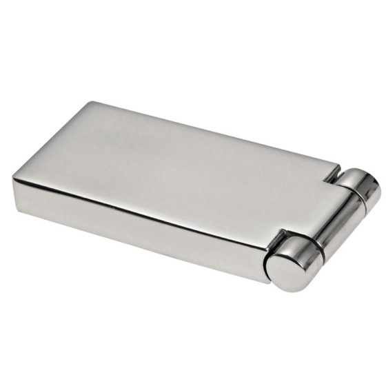 Charnière à encastrer pour portes Variante ou Accessoires Réduit:encastrer AISI316 poli miroir 75x35 mm *38.925.02*