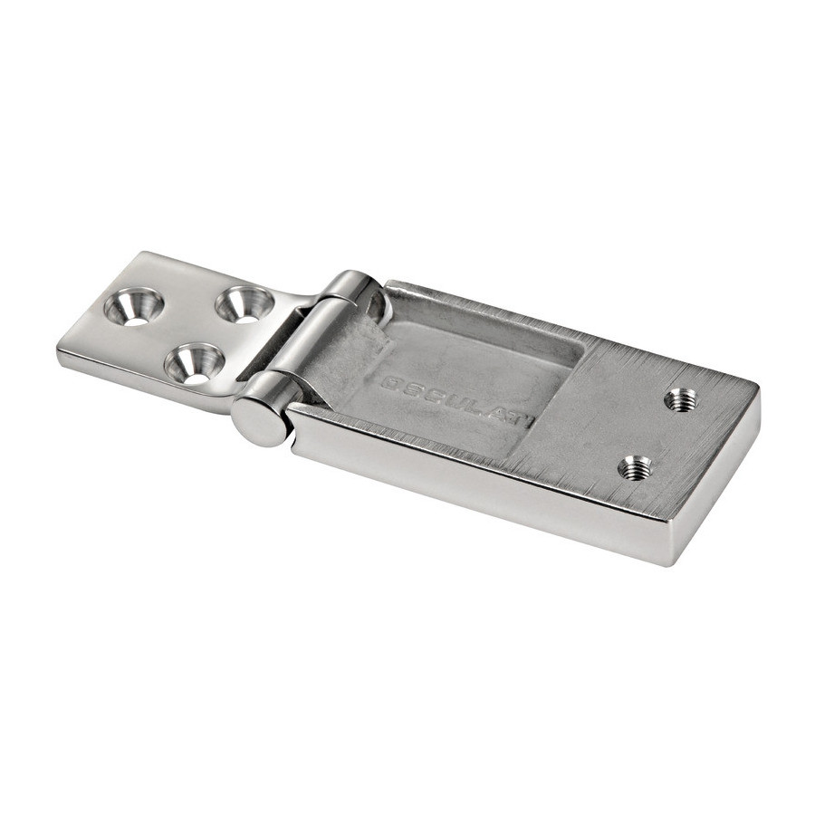 Charnière à encastrer pour portes Variante ou Accessoires Réduit:encastrer AISI316 poli miroir 75x35 mm *38.925.02*