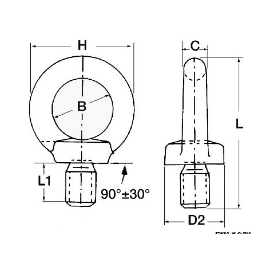 Écrou à œil moulé 