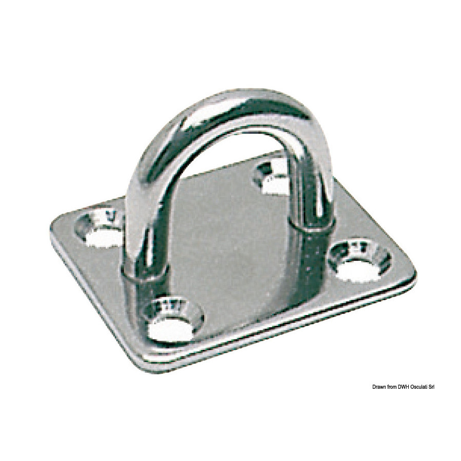 Platines rectangulaires avec anneau 