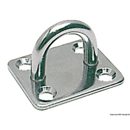 Platines rectangulaires avec anneau
