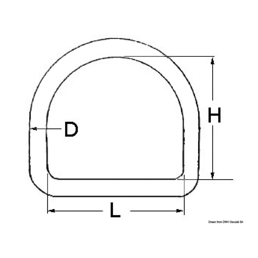 Anneau demi-rond 