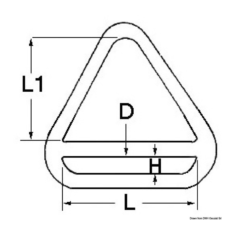 Anneau triangulaire à barrette 
