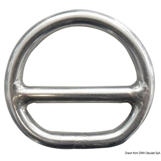 Anneau demi-rond à barrette 