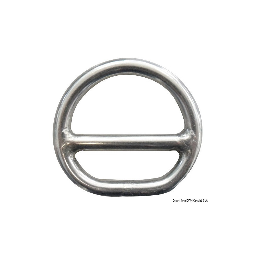 Anneau demi-rond à barrette 