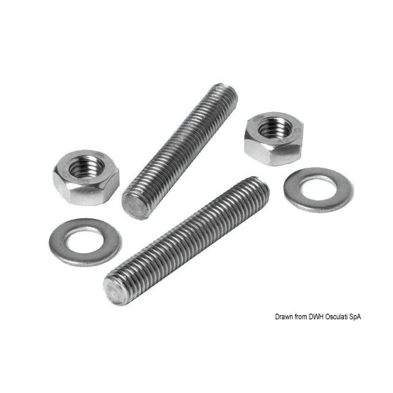 Kit vis sans tête en inox pour bittes/taquets 