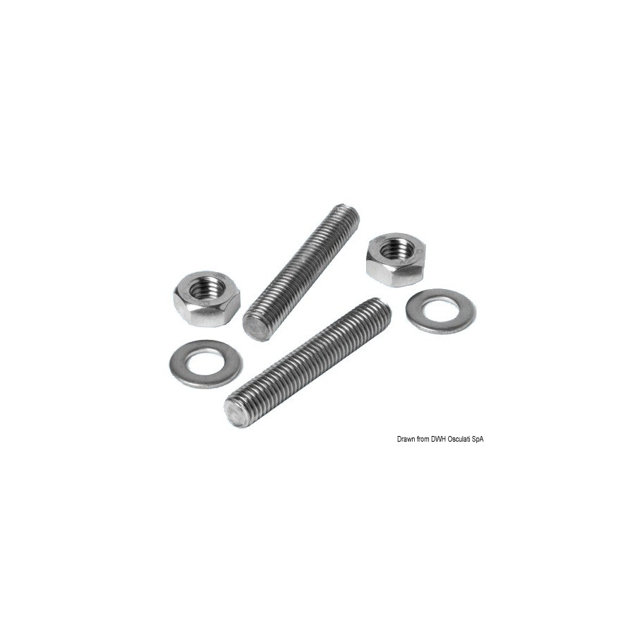 Kit vis sans tête en inox pour bittes/taquets 