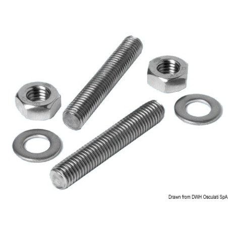 Kit vis sans tête en inox pour bittes/taquets
