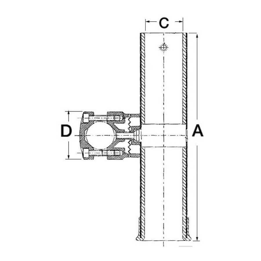 Porte-canne à pêche à monter sur tubes 
