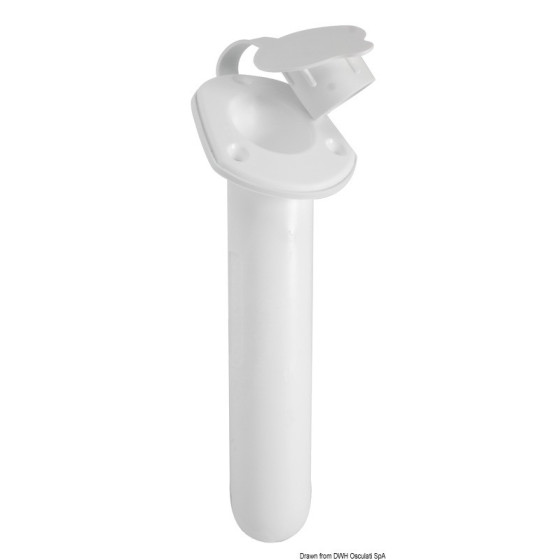 Porte-canne à pêche à encastrer avec fermeture étanche 