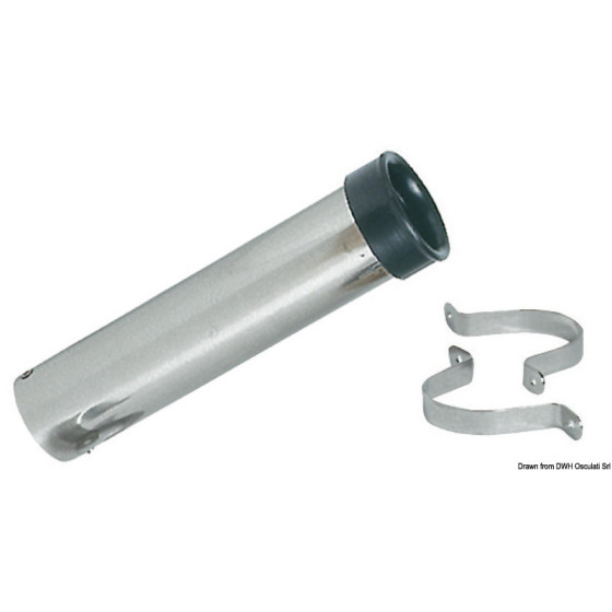 Porte-canne à pêche à paroi fixe en inox 