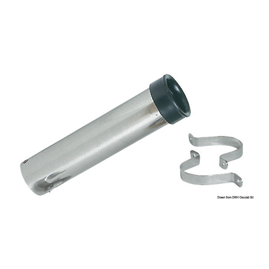 Porte-canne à pêche à paroi fixe en inox 