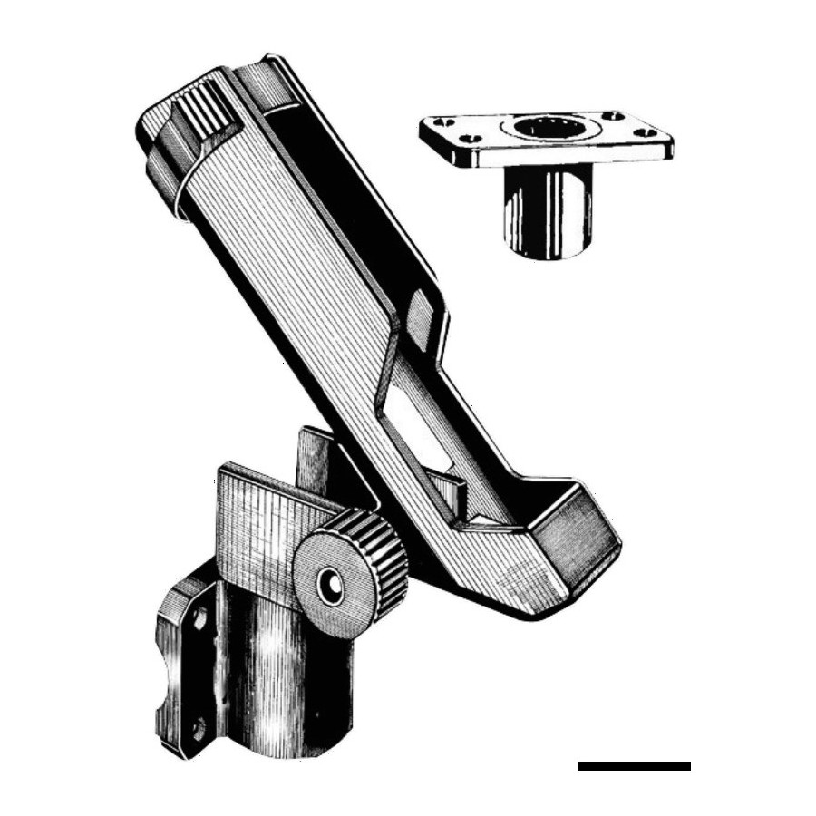 Porte-canne à pêche réglable en nylon Variante ou Accessoires Réduit:orientable *41.169.00*