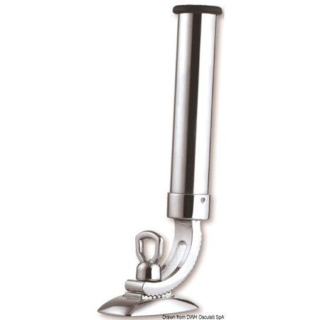 Porte-canne à pêche réglable en laiton chromé.