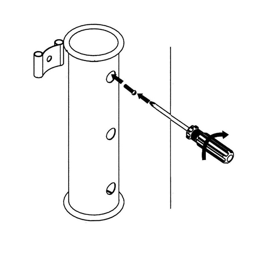 Porte-canne à pêche à paroi, fixation invisible 