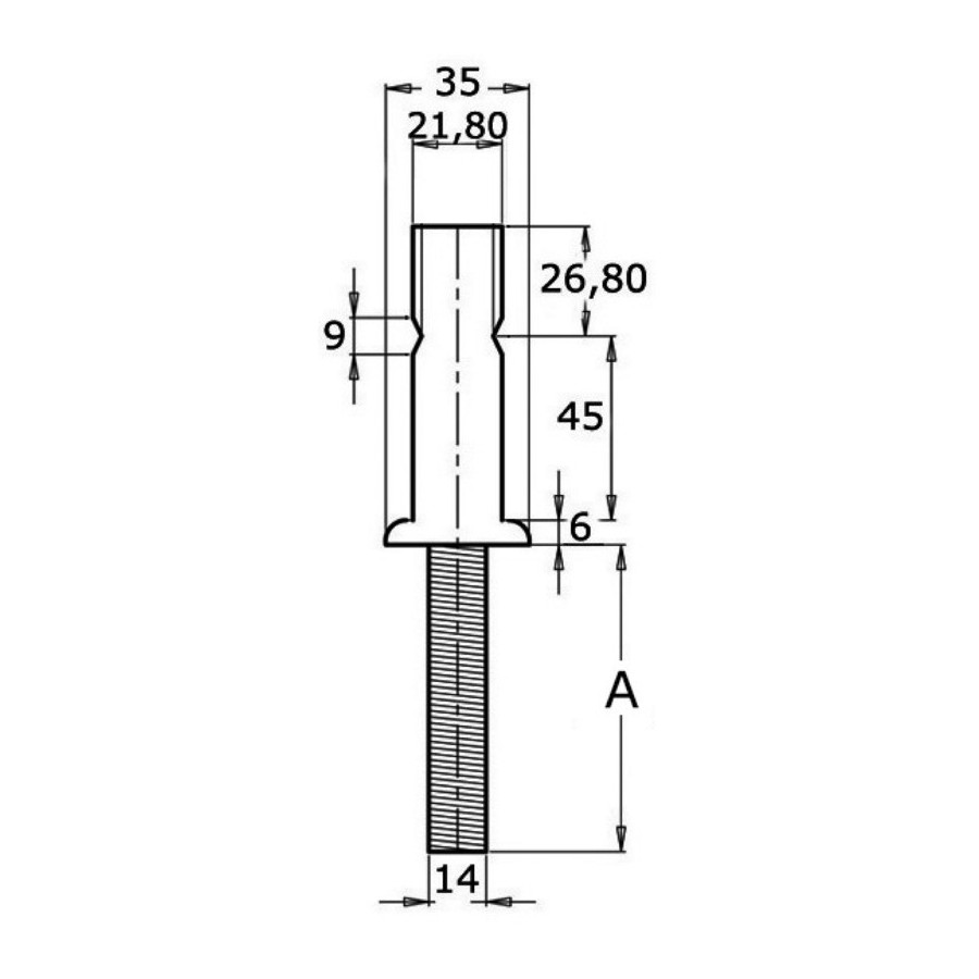 Base pour chandelier de mesure compacte Variante ou Accessoires Réduit:AISI316 25 x 1,5 mm *41.173.25*