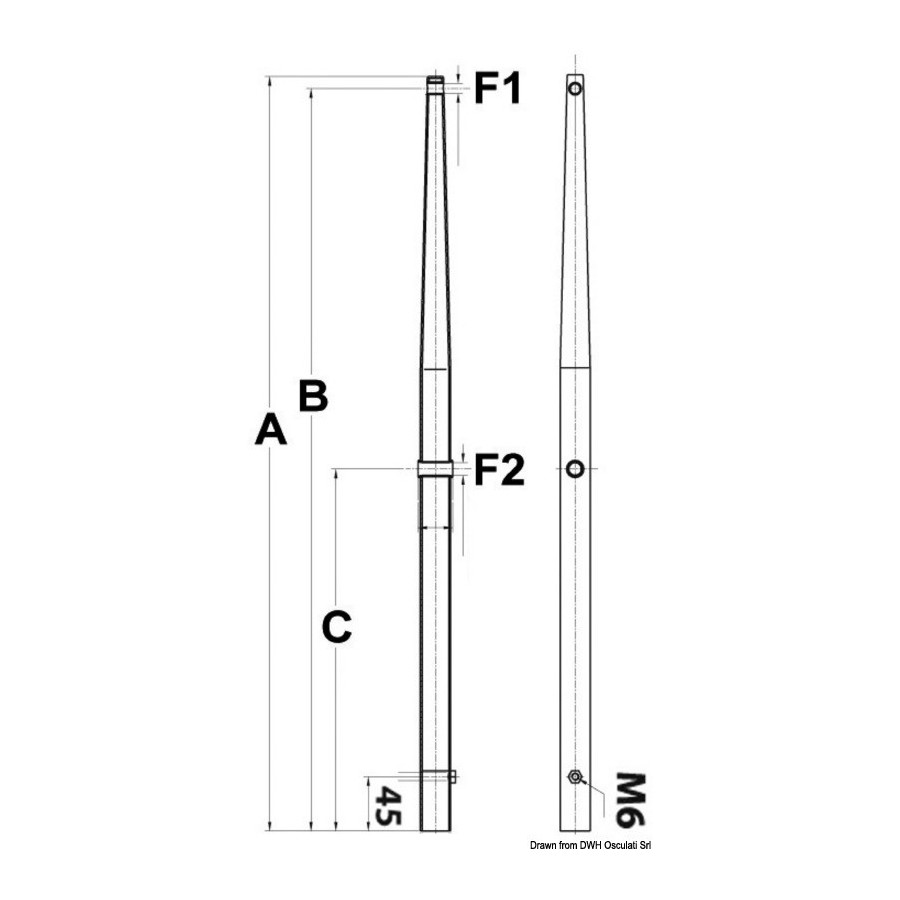 Chandelier pour bases mâle 