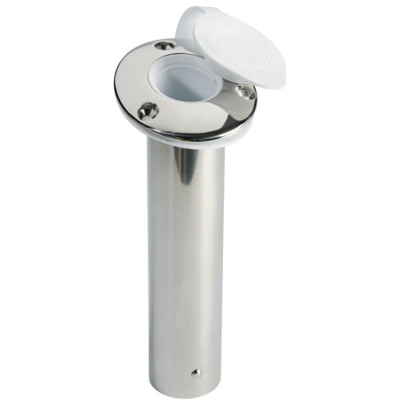 Porte-canne à pêche inox à encastrer, fermeture étanche