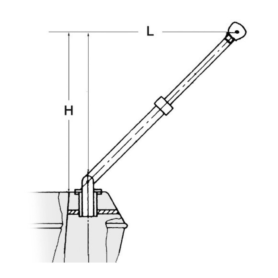 Bossoir télescopique Variante ou Accessoires Réduit:180 kg par paire *42.354.00*