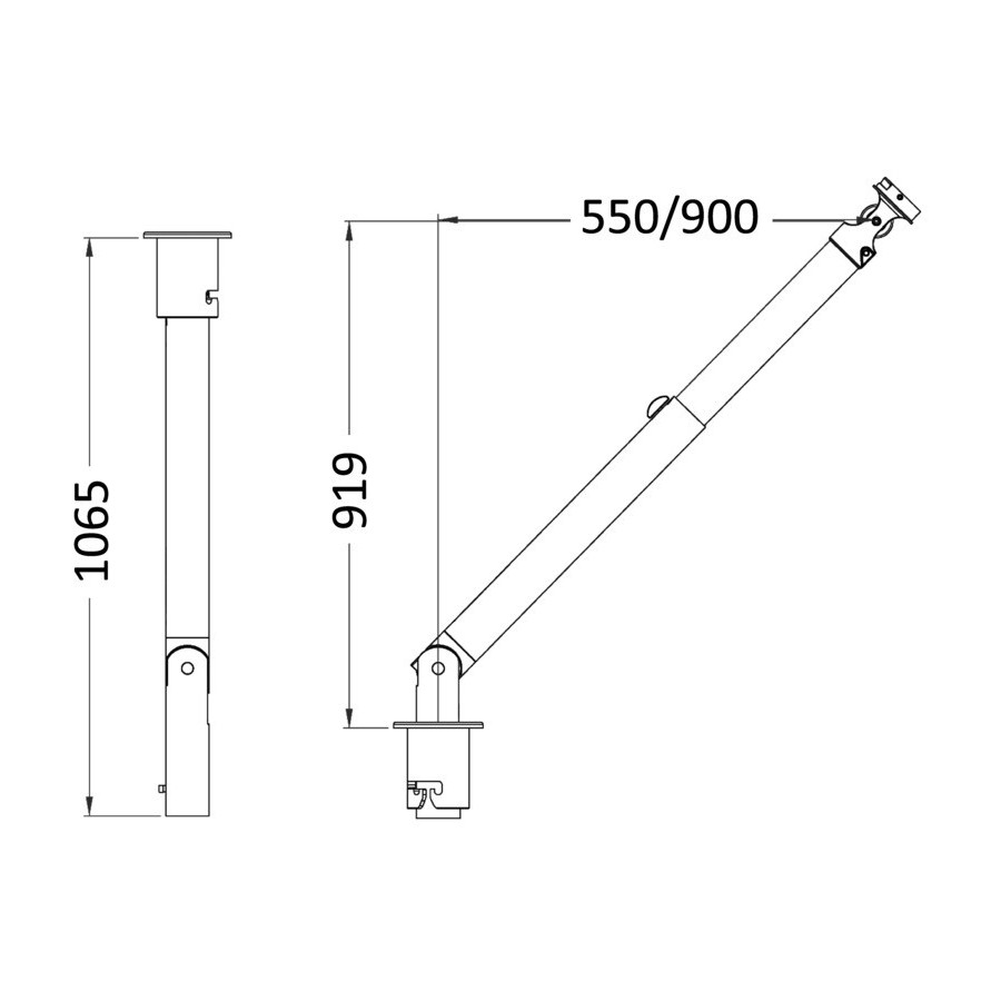 Petit bossoir rétractable télescopique Variante ou Accessoires Réduit:rétractable télescopique *42.358.00*