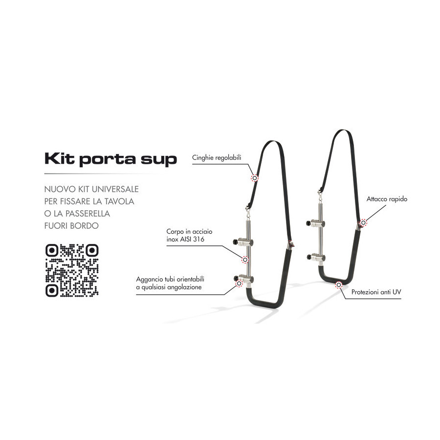 Kit support pour SUP ou passerelle en acier inox 