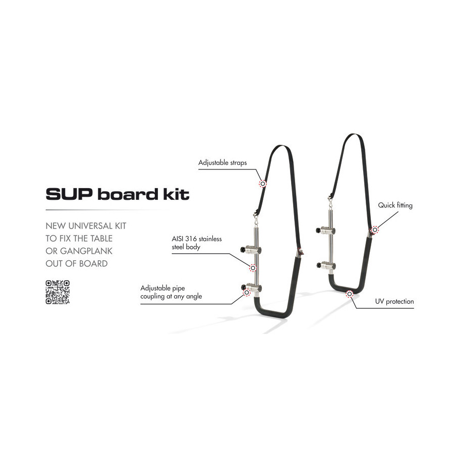 Kit support pour SUP ou passerelle en acier inox 