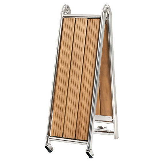 Passerelles pliantes en inox poli miroir 