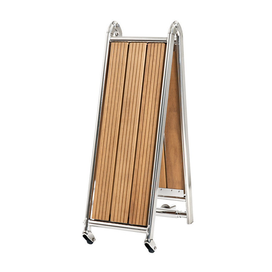 Passerelles pliantes en inox poli miroir 