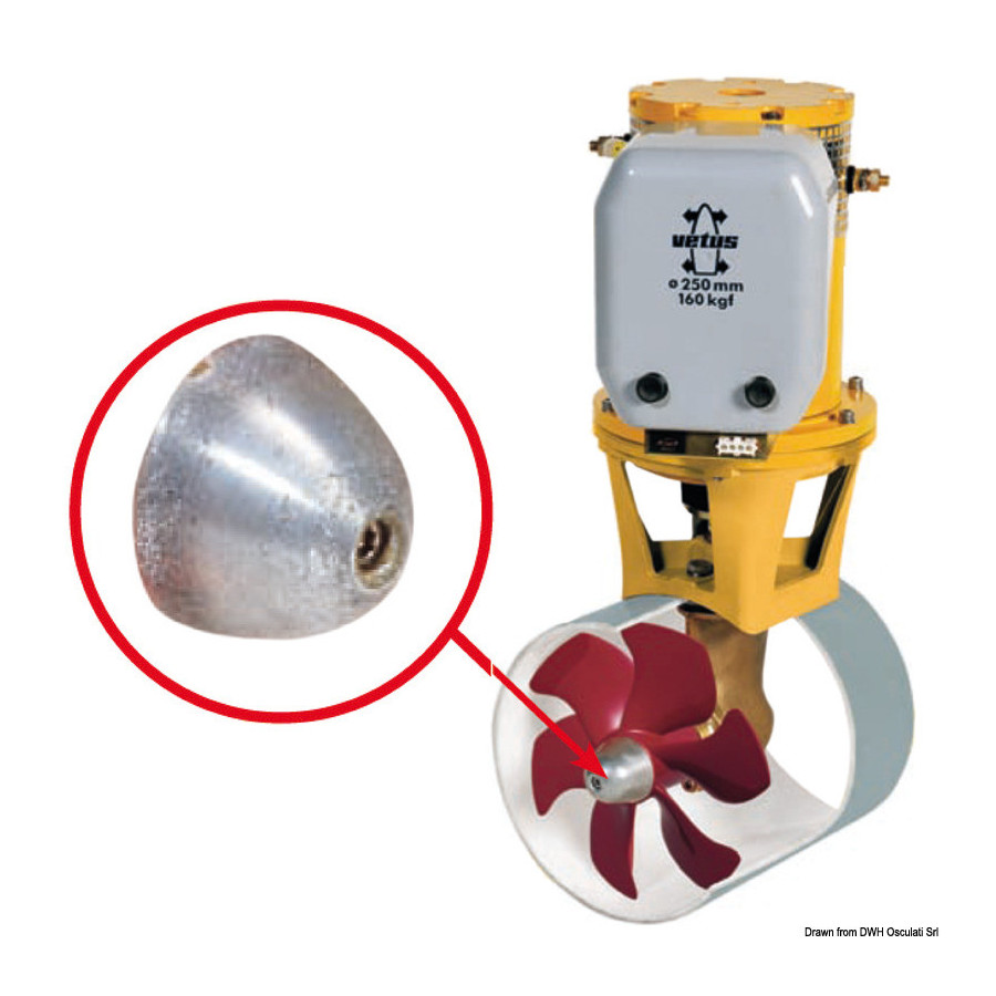 Anode de rechange hélice proue/poupe pour Vetus 