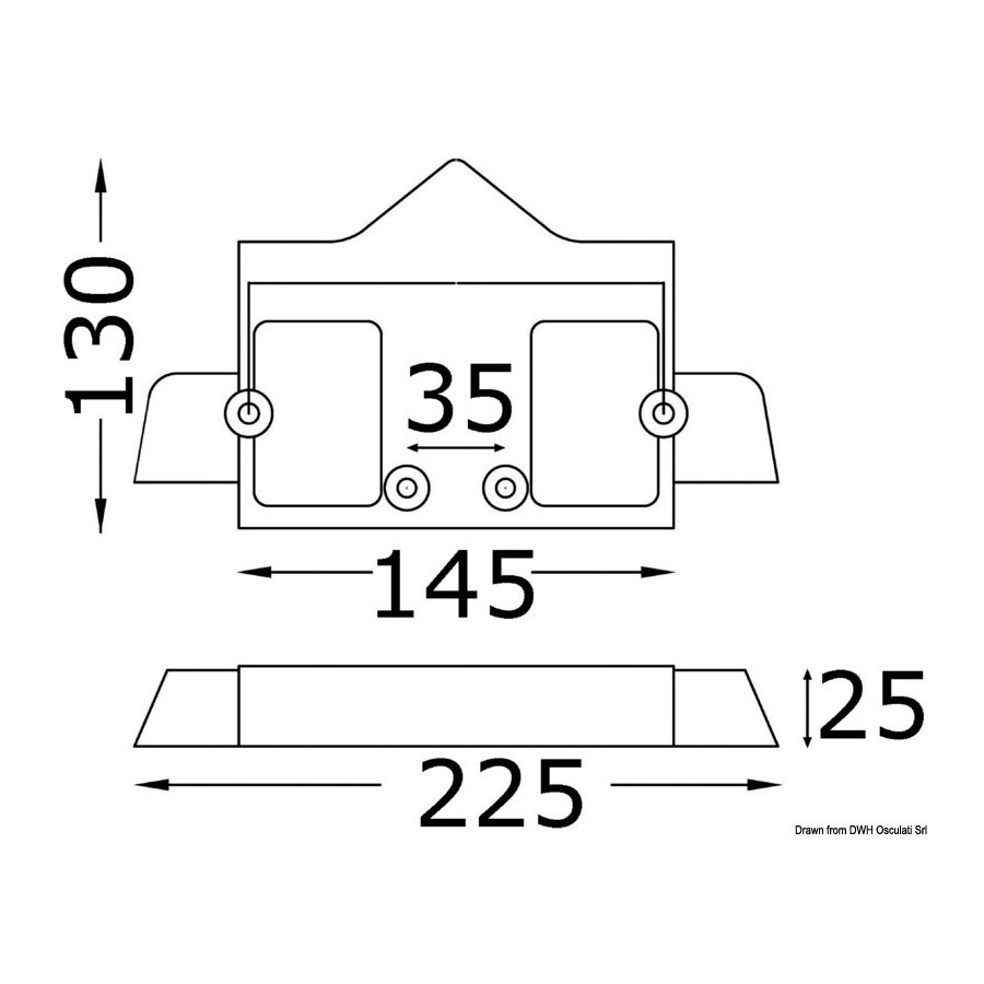 Plaque intra-hors-bord (zinc) 