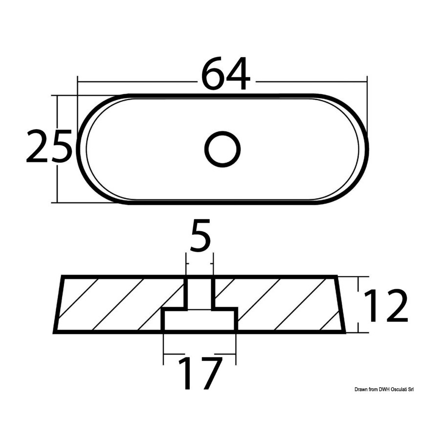 Anode pied pour moteurs Yamaha 6/8/9,9 HP 4 temps 
