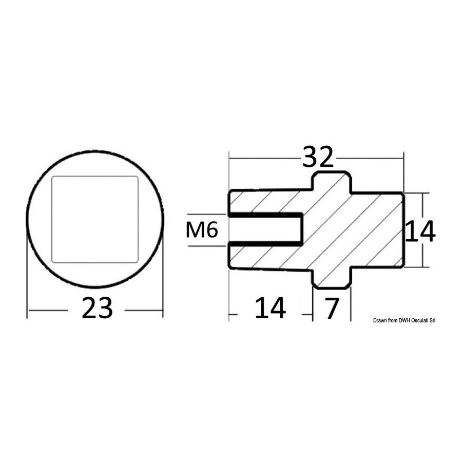 Anode cylindre pour Yamaha Variante ou Accessoires Réduit:zinc pour Yamaha 80/300 HP *43.260.17* Qté : 2