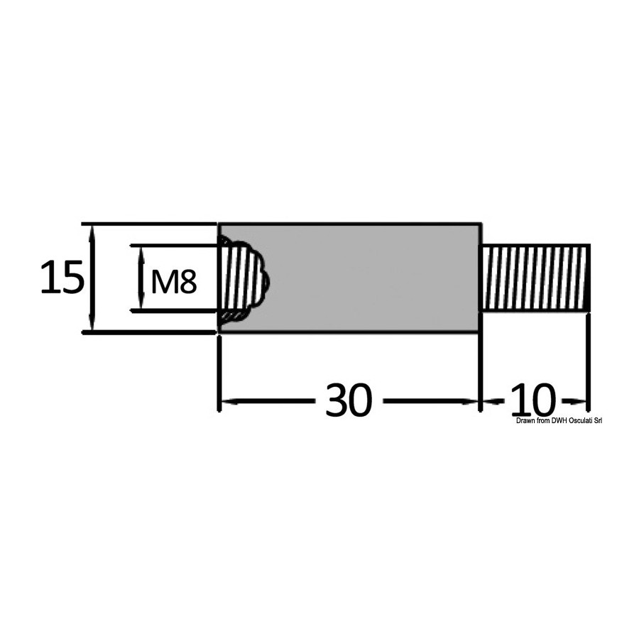 Anodes pour échangeurs de chaleur/collecteur Variante ou Accessoires Réduit:pour échangeurs de chaleur 7/16" *43.271.40* Qté : 2