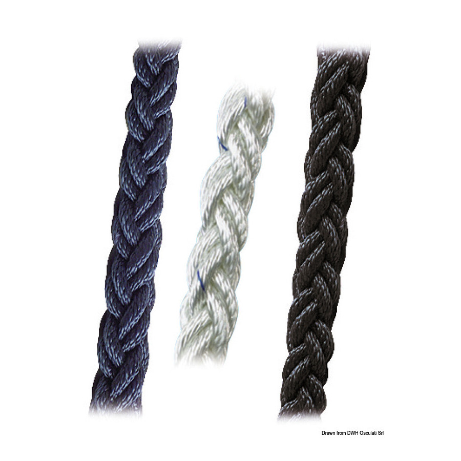 Tresse en polyester Square Line haute résistance à 8 fuseaux 