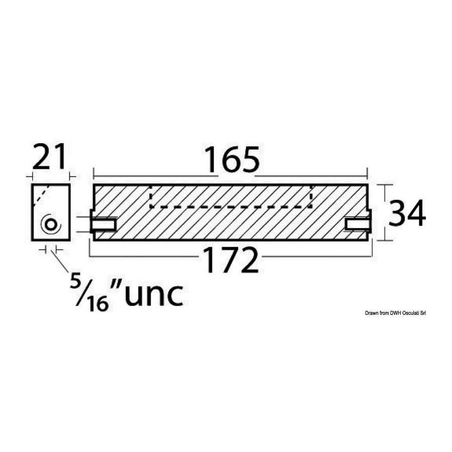 Anode cavalier hors-bord 60/300 HP 
