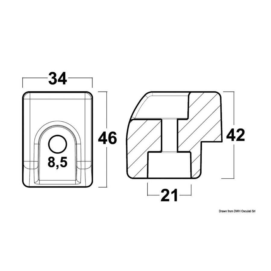 Anodes pour moteurs Johnson / Evinrude G2 - Série 200-300 Variante ou Accessoires Réduit:JOHNSON/EVINRUDE G2-série 200/300 *43.3