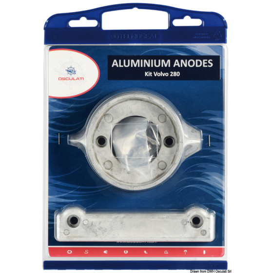 Kit anodes pour moteurs Volvo, interchangeables avec les originaux 