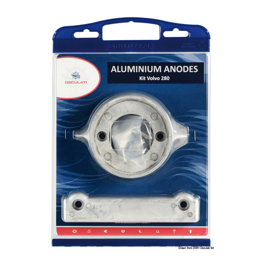 Kit anodes pour moteurs Volvo, interchangeables avec les originaux 
