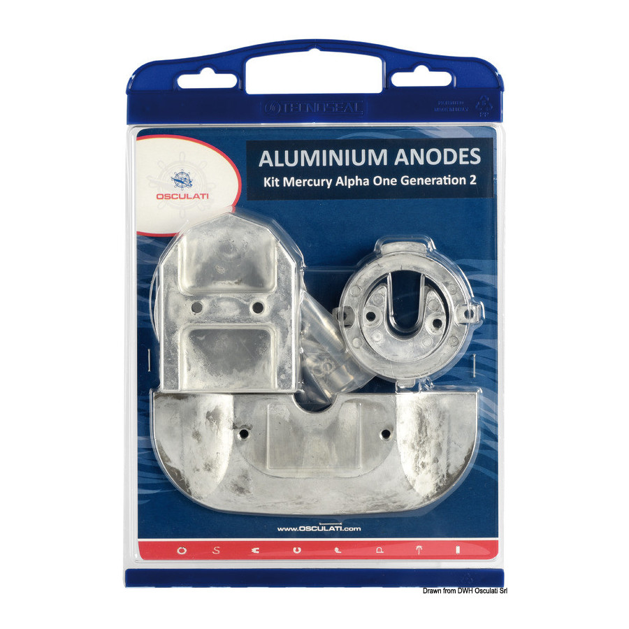 Kit anodes pour Mercruiser, interchangeables avec les originaux 