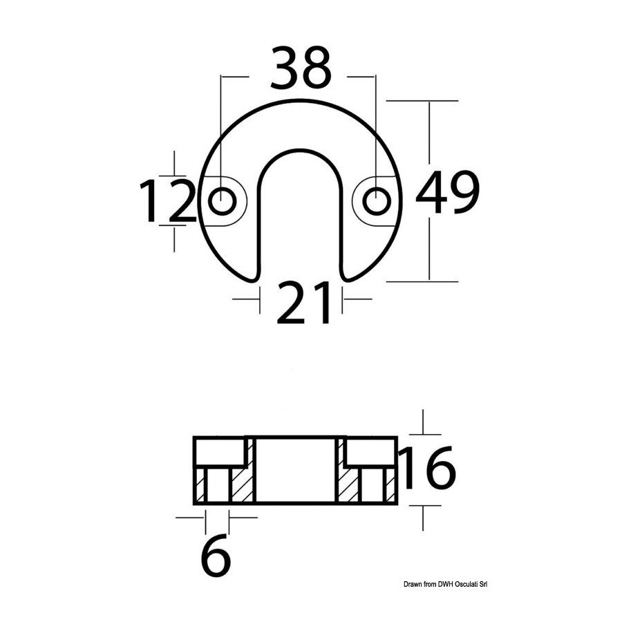Anode pied pour Mercruiser/Alpha 
