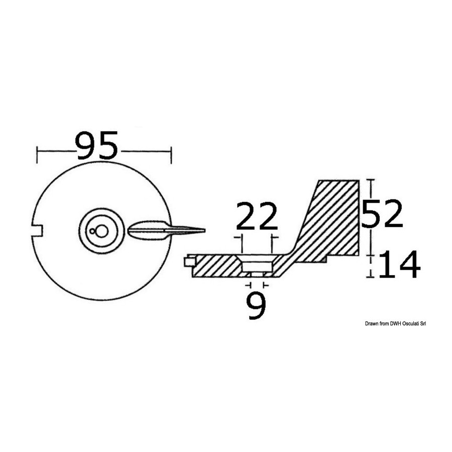 Queue de carpe hors-bord 18/25 HP 