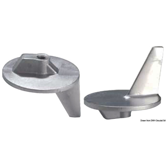 Anode pour pieds avec hélices en acier inox 50/140 HP 